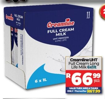 Take 'n Pay Creamline UHT Full Cream Long Life Milk 6 x 1lt offer