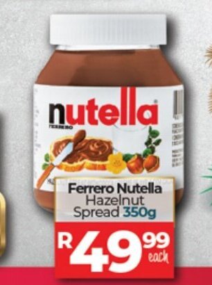 Take 'n Pay Ferrero Nutella Hazelnut Spread 350g offer