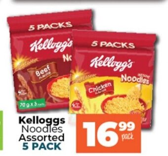 Take 'n Pay Kelloggs Noodles Assorted 5 Pack offer