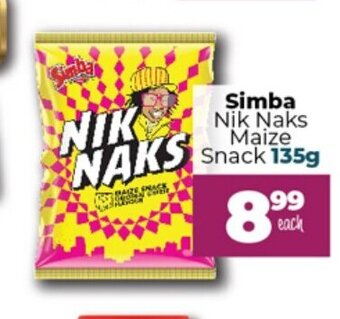 Take 'n Pay Simba Nik Naks Maize Snack 135g offer