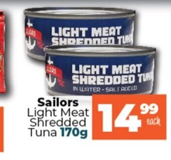 Take 'n Pay Sailors Light Meat Shredded Tuna 170g offer