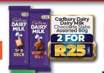 Take 'n Pay Cadbury Dairy Dairy Milk Chocolate Slabs Assorted 80g offer