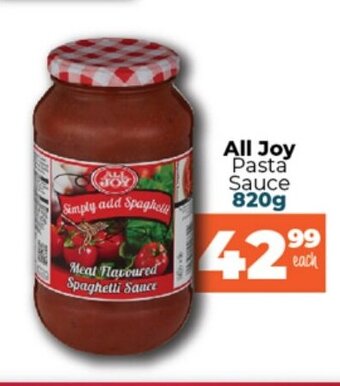 Take 'n Pay All Joy Pasta Sauce 820g offer