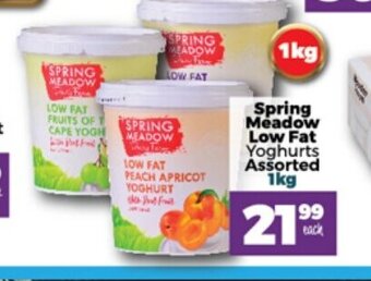Take 'n Pay Spring Meadow Low fat Yoghurts Assorted 1kg offer