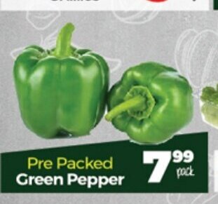 Pre Packed Green Pepper