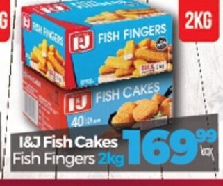 Take 'n Pay I&J Fish Cakes Fish Fingers 2kg offer