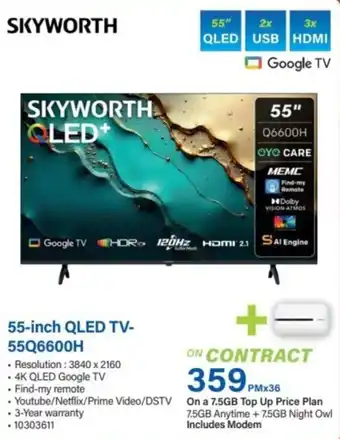 Skyworth 55-inch QLED TV