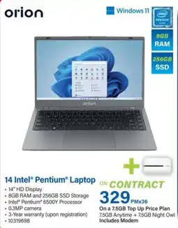 Incredible Connection Orion 14 Intel Pentium Laptop offer