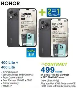 Incredible Connection Honor 400 Lite + 400 Lite offer