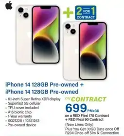 Incredible Connection iPhone 14 128GB Pre-owned + iPhone 14 128GB Pre-owned offer