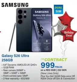 Incredible Connection Samsung Galaxy S26 Ultra 256GB offer