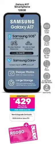 Game Samsung Galaxy A17 Smartphone 128GB offer