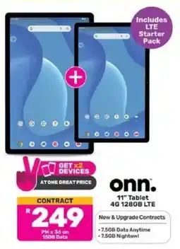 Game Onn. 11" Tablet 4G 128GB LTE offer
