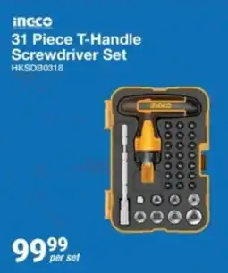 Mica Ingco 31 Piece T-Handle Screwdriver Set offer