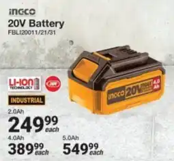Mica Ingco 20V Battery offer