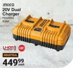 Mica Ingco 20V Dual Charger offer
