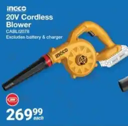 Mica Ingco 20V Cordless Blower offer