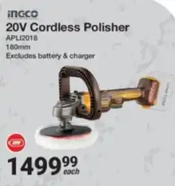 Mica Ingco 20V Cordless Polisher offer