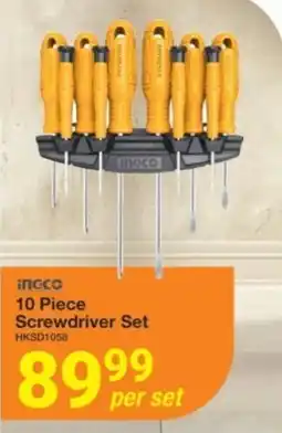 Mica Ingco 10 Piece Screwdriver Set offer