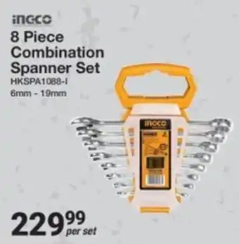 Ingco 8 Piece Combination Spanner Set