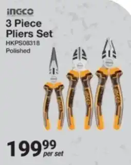 Mica Ingco 3 Piece Pliers Set offer
