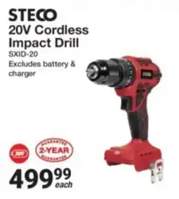Mica Steco 20V Cordless Impact Drill offer