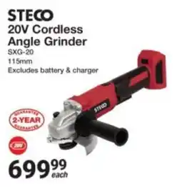 Mica Steco 20V Cordless Angle Grinder offer
