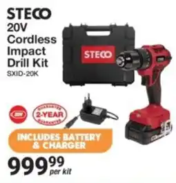 Mica Steco 20V Cordless Impact Drill Kit offer