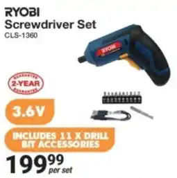 Mica Ryobi Screwdriver Set offer