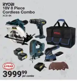 Mica Ryobi 18V 8 Piece Cordless Combo offer