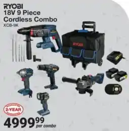 Mica Ryobi 18V 9 Piece Cordless Combo offer
