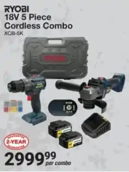 Mica Ryobi 18V 5 Piece Cordless Combo offer