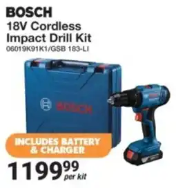 Mica Bosch 18V Cordless Impact Drill Kit offer