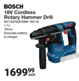 Mica Bosch 18V Cordless Rotary Hammer Drill offer
