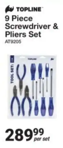 Mica Topline 9 Piece Screwdriver & Pliers Set offer