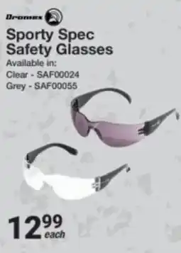 Mica Dromex Sporty Spec Safety Glasses offer