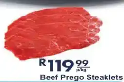 President Hyper Beef Prego Steaklets offer