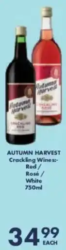President Hyper Autumn Harvest Crackling Wines Red/ Rosé/ White offer