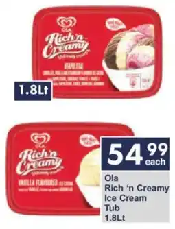 President Hyper Ola Rich 'n Creamy Ice Cream Tub offer