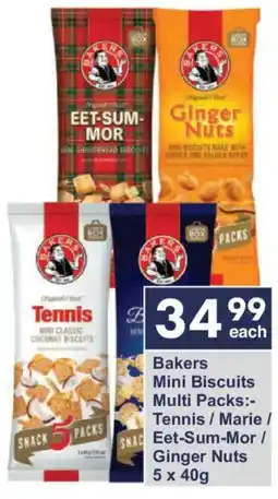President Hyper Bakers Mini Biscuits Multi Packs Tennis/ Marie/ Eet-Sum-Mor/ Ginger Nuts offer