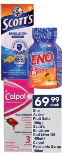 President Hyper Eno Active Fruit Salts/ Scott's Emulsion Cod Liver Oil/ Calpol Paediatric Syrup offer
