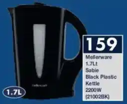 President Hyper Mellerware Sabie Black Plastic Kettle offer