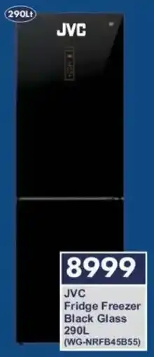 President Hyper JVC Fridge Freezer Black Glass offer