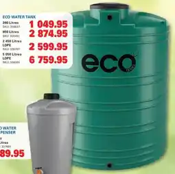 Cashbuild Eco water tank offer