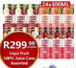 Take 'n Pay Liqui Fruit 100% Juice Cans Assorted offer
