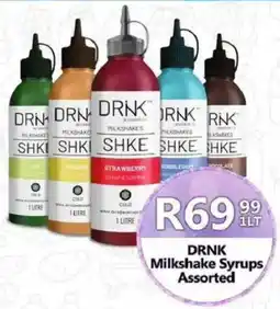 Take 'n Pay DRNK Milkshake Syrups Assorted offer
