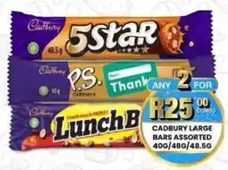 Take 'n Pay Cadbury large bars assorted offer