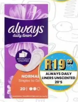 Take 'n Pay Always daily liners unscented offer