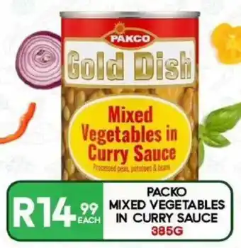 Take 'n Pay Pakco Gold Dish Mixed Vegetables in Curry Sauce offer
