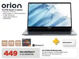 HiFi Corp Orion 15 AMD Ryzen 3 Laptop offer